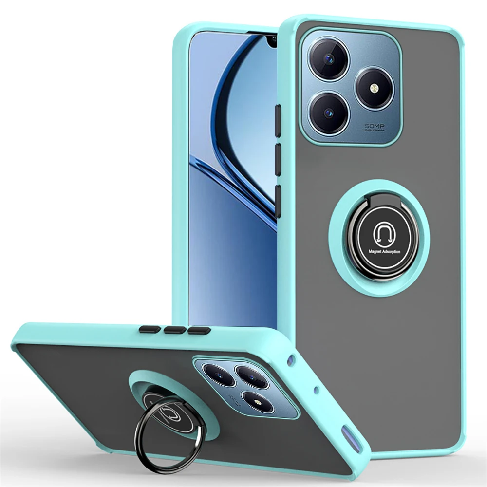 Чехол с магнитным кольцом RealmeC63 C61 C53 C51 для Realme C63 C 63 61 53 51, защитная пленка для экрана объектива, противоударный чехол для телефона N63 N50