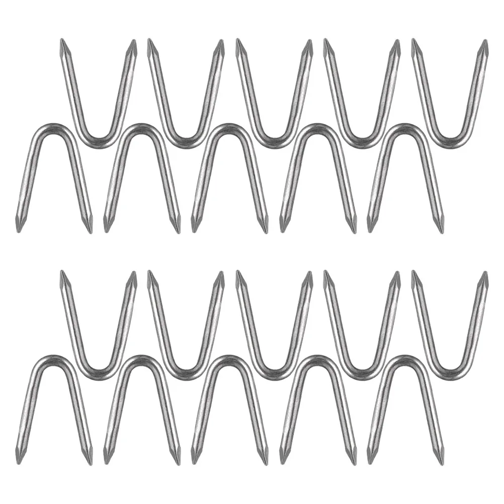 

Saddle Fence Post Fastener Staples Fencing Wire Metal Fasteners Iron for Hardware Cloth