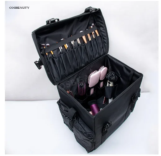 Rolling cosmetic suitcase organizer Makeup Suitcase Professional Tattoo tool box Trolley Cosmetic Bag Rolling Makeup Suitcase