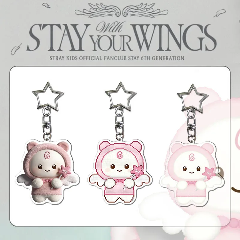 

Брелок-подвеска StrayKids STAY из акрила, подарок для участников, кукла-пазл SKZOO, мультяшный стиль