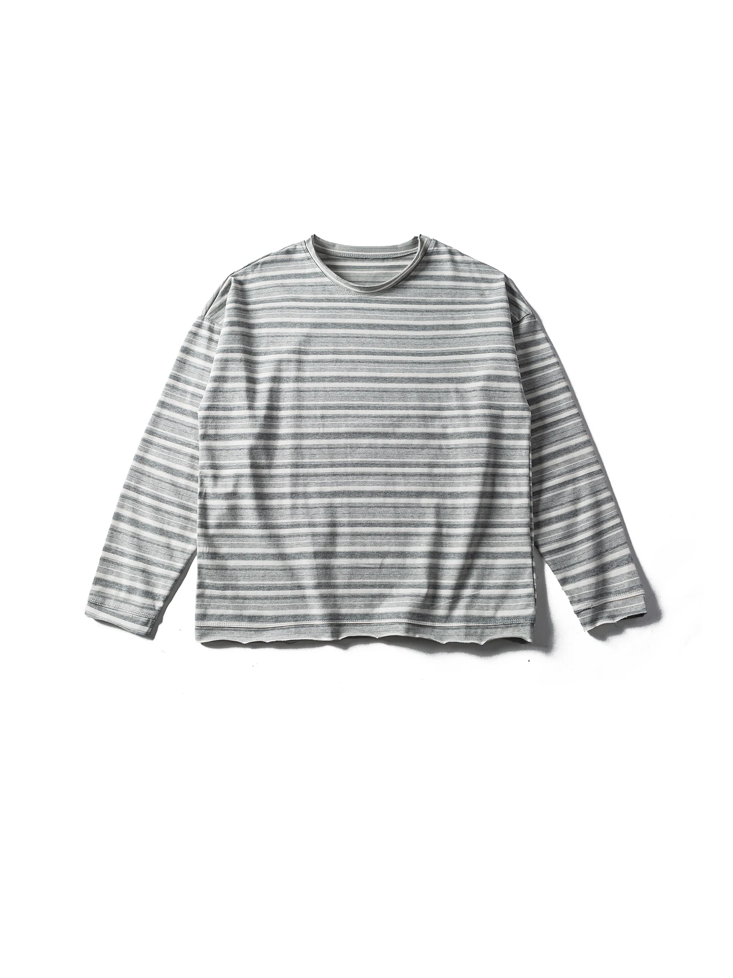 

Ретро-футболка с цветными полосками и круглым вырезом, длинными рукавами, мужская повседневная весенняя футболка в стиле кэжуал, из смесового хлопка, для пар