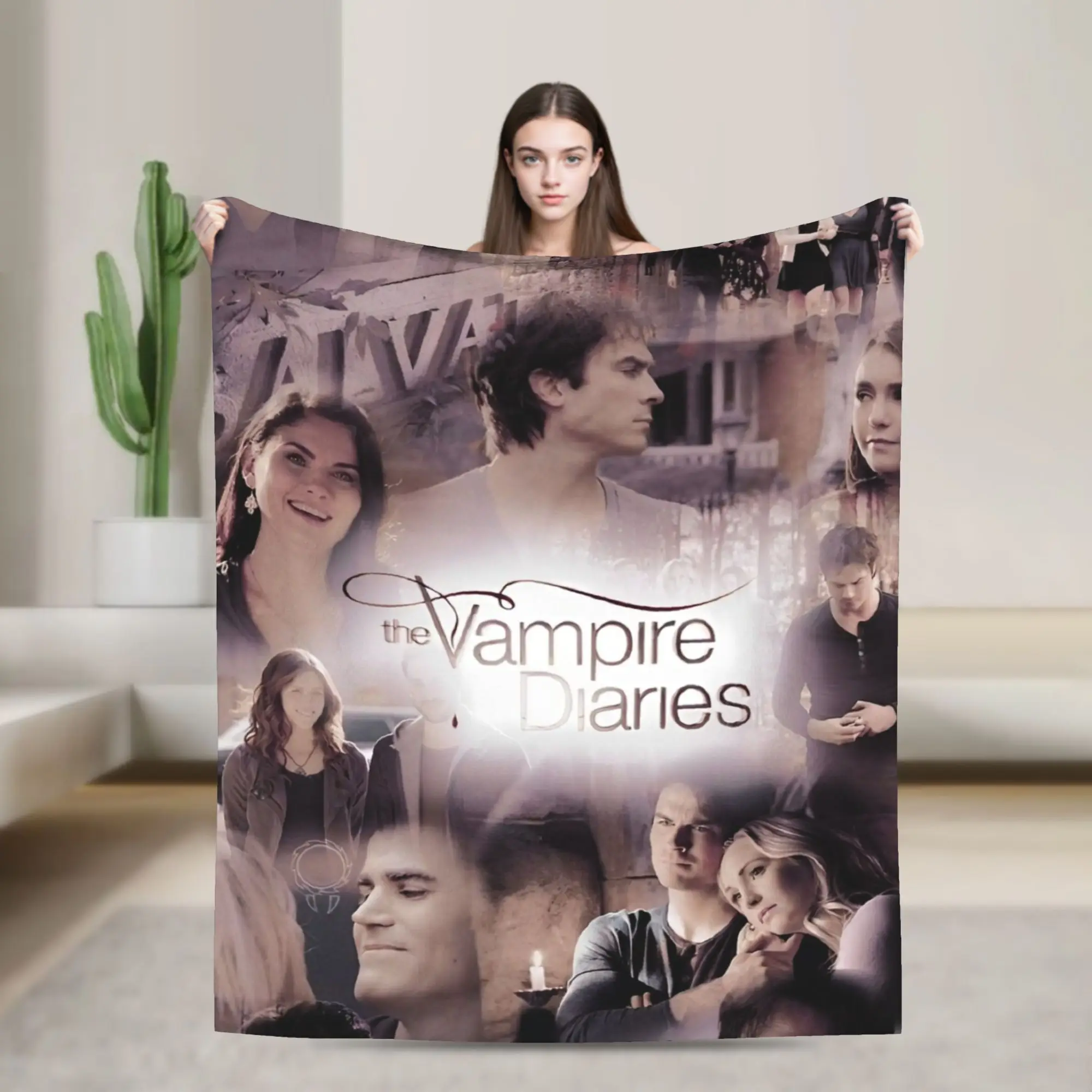 

Blutmond FF The Vampire Diaries Одеяло Плюшевые Новинка Дышащие Пледы для Покрывала Лето