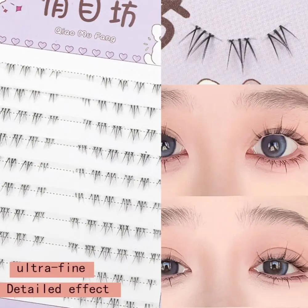 Faux Cils à Tige Noire, Grappe Unique, Segment, 120 Grappes, Faux Cils betérieurs, Maquillage des Yeux DIY, Extension des Yeux, miles des Yeux, pour Femme