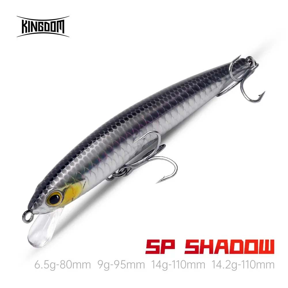 Señuelo de pesca suspendido Reino cebo de Minnow 80mm 95mm 110mm Jerkbait Wobblers Señuelo artificial duro señuelo para luzera