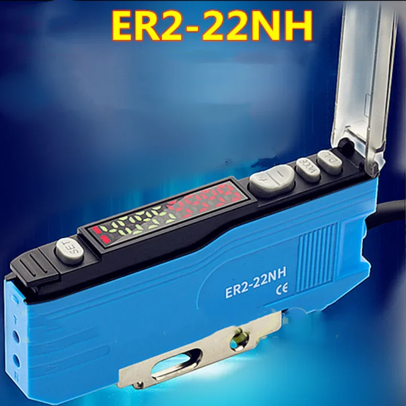 

High Speed Dual Digital Display Fiber Optic Sensor Amplifier Er2-22nh 22h Chinese Er2-18zw Generation Fs-n18n