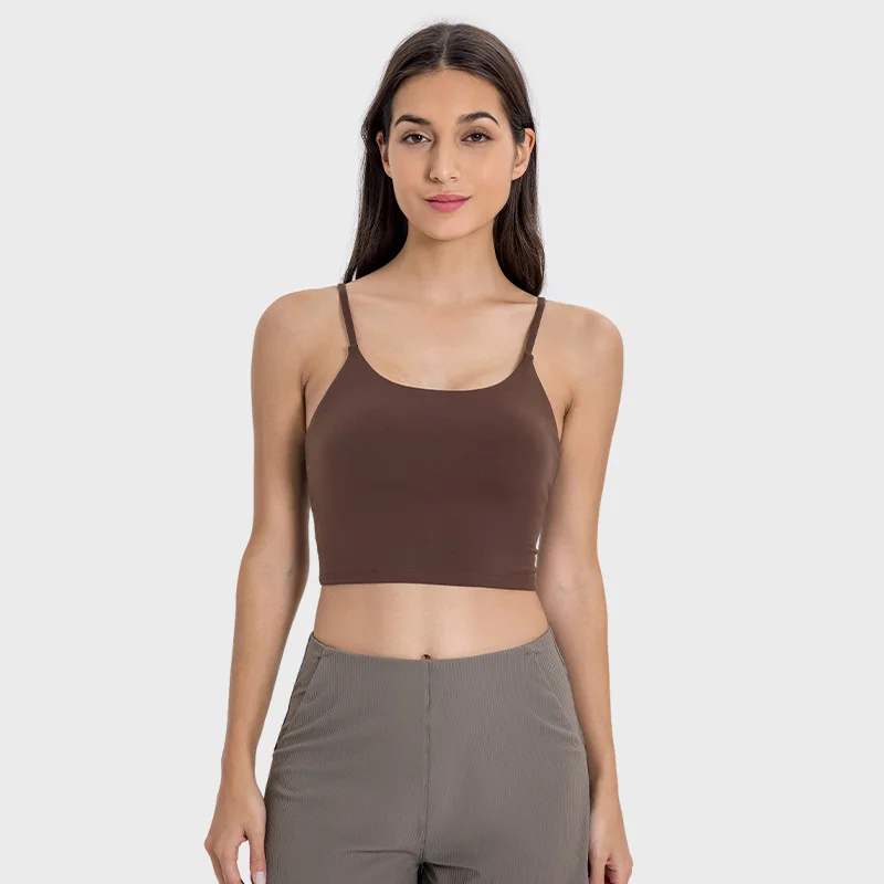 Sujetador deportivo de realce para mujer, ropa interior fija con almohadilla para Yoga, Tops deportivos, chaleco transpirable para correr, ropa de gimnasio