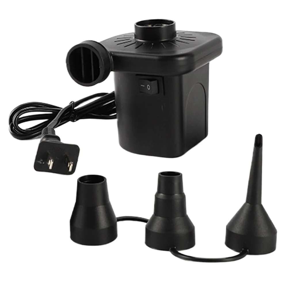 Electric Air Pump with 3 Nozzles Inflator/Deflator Pumps Quick-Fill for Inflatables Air Mattress Bed Couch Swim Ring