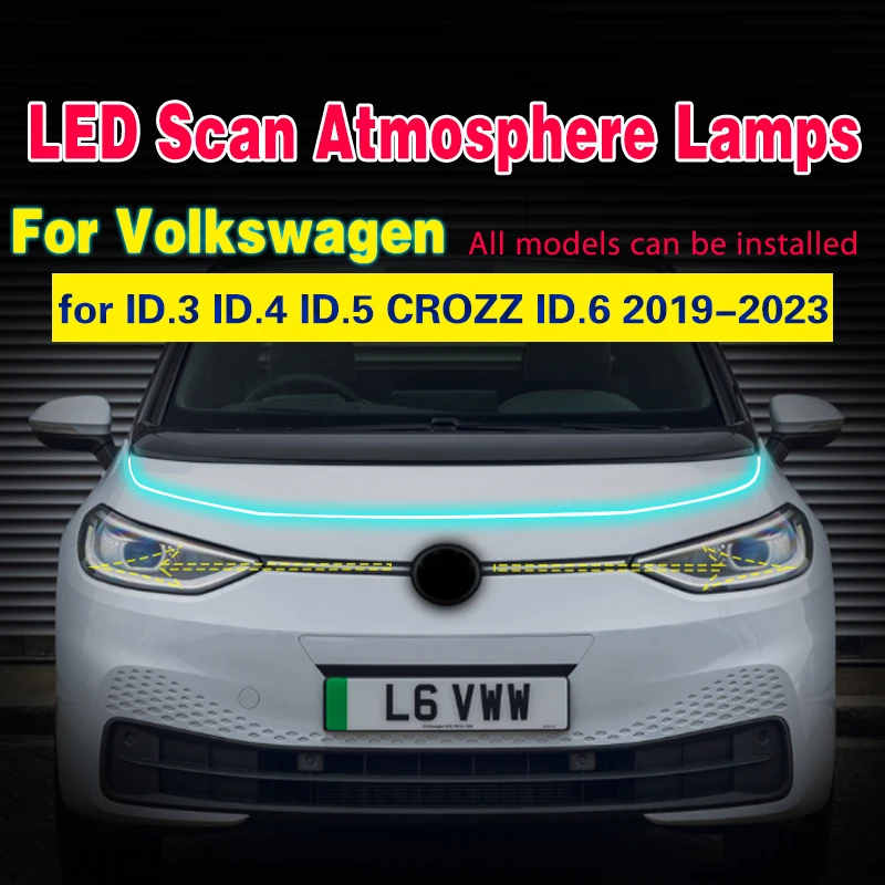 

Car DRL Daytime Running Lamp Scan Starting For Volkswagen VW ID.3 ID.4 ID.5 CROZZ ID.6 2019-2023 Universal Auto Light Strip 12V