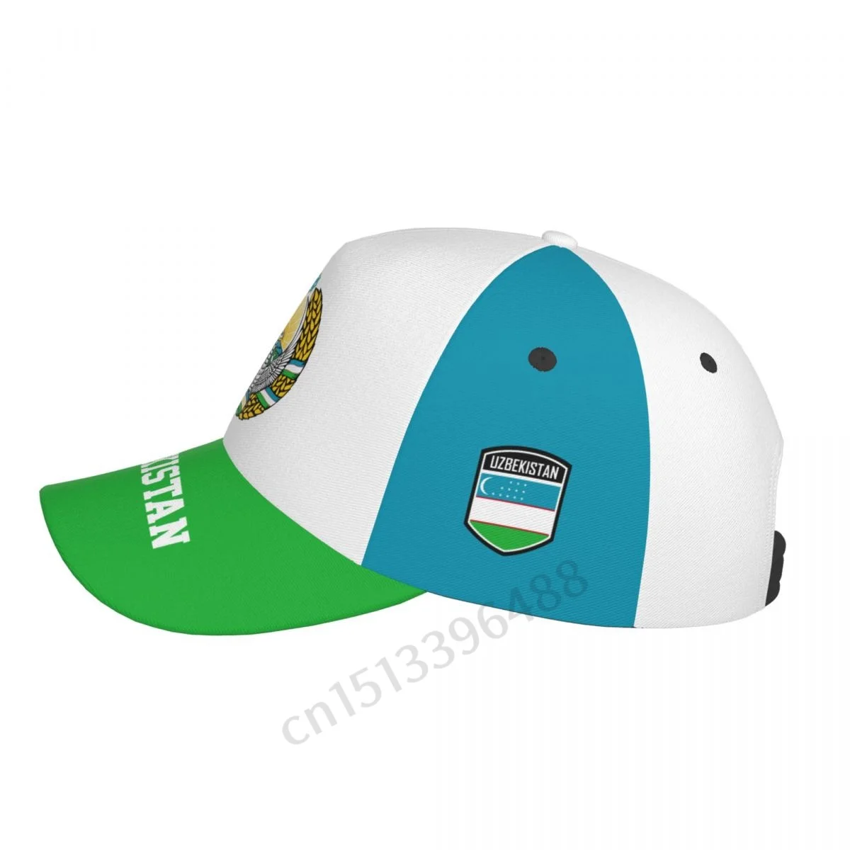 Uzbekistan Flag 3D Soccer Hats Sun Baseball Cap Breathable Adjustable Men Women Outdoor Fishing Hat