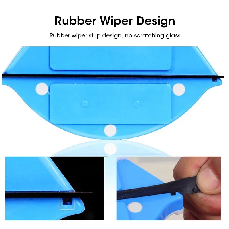 2024 3-8mm strumento di pulizia della finestra in vetro magnetico scarico automatico dell\'acqua tergicristallo a doppio strato detergente speciale