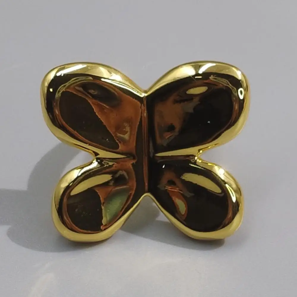 Women's Chunky Gold Silver Plated Butterfly Heart Star Statement Ring
