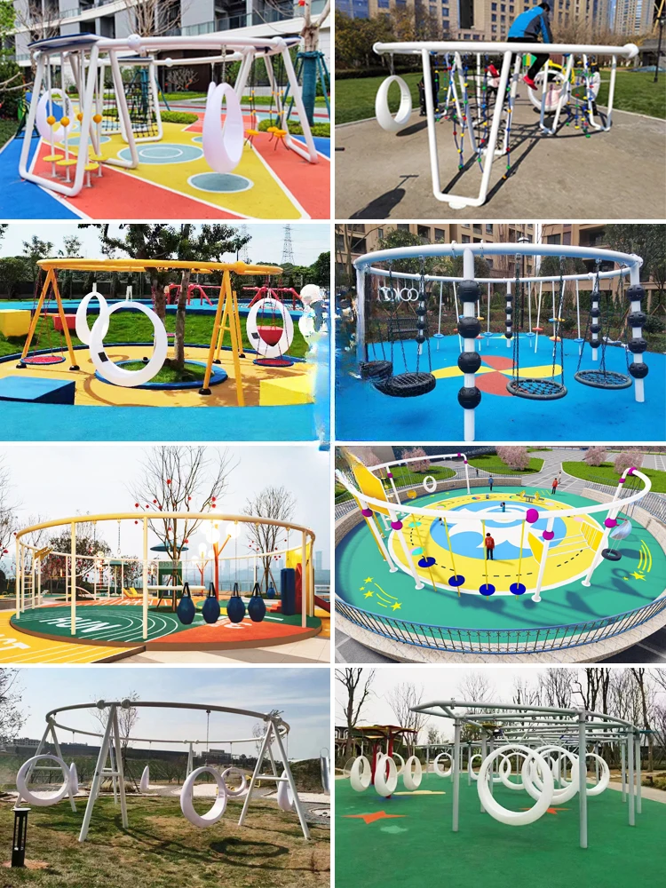 Outdoor Children's Large Swing Park Square Courtyard to Swing Facilities Kindergarten