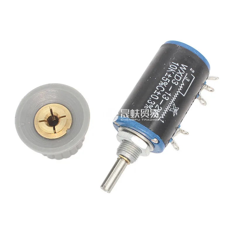 Single10KPrecision Multi-Ring Wire-Wound Potentiometer（With Big Knob）High Quality Adjustable Resistor（10Circle）