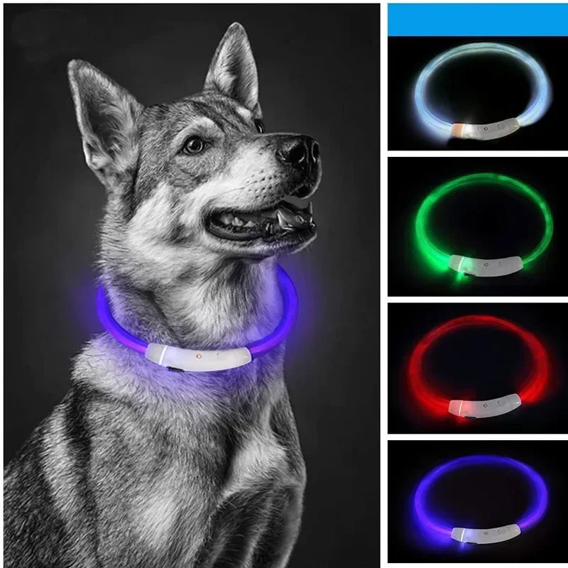 

Luminous Usb Cat Dog Collar Led Dog Collar Adjustable Led Light Glowing Loss Prevention LED Collar For Dogs Pet Dog Accessories
