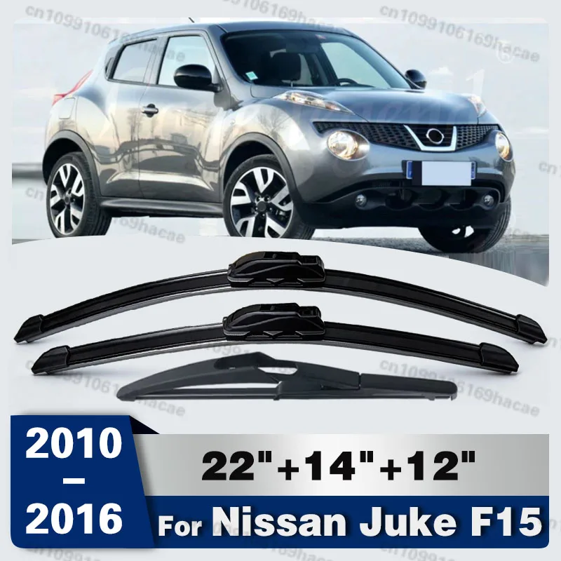 

1set Front & Rear Windshield Wiper Blades Windscreen Wipers For Nissan Juke F15 2010-2016 2011 2012 2013 2014 2015 Accessories