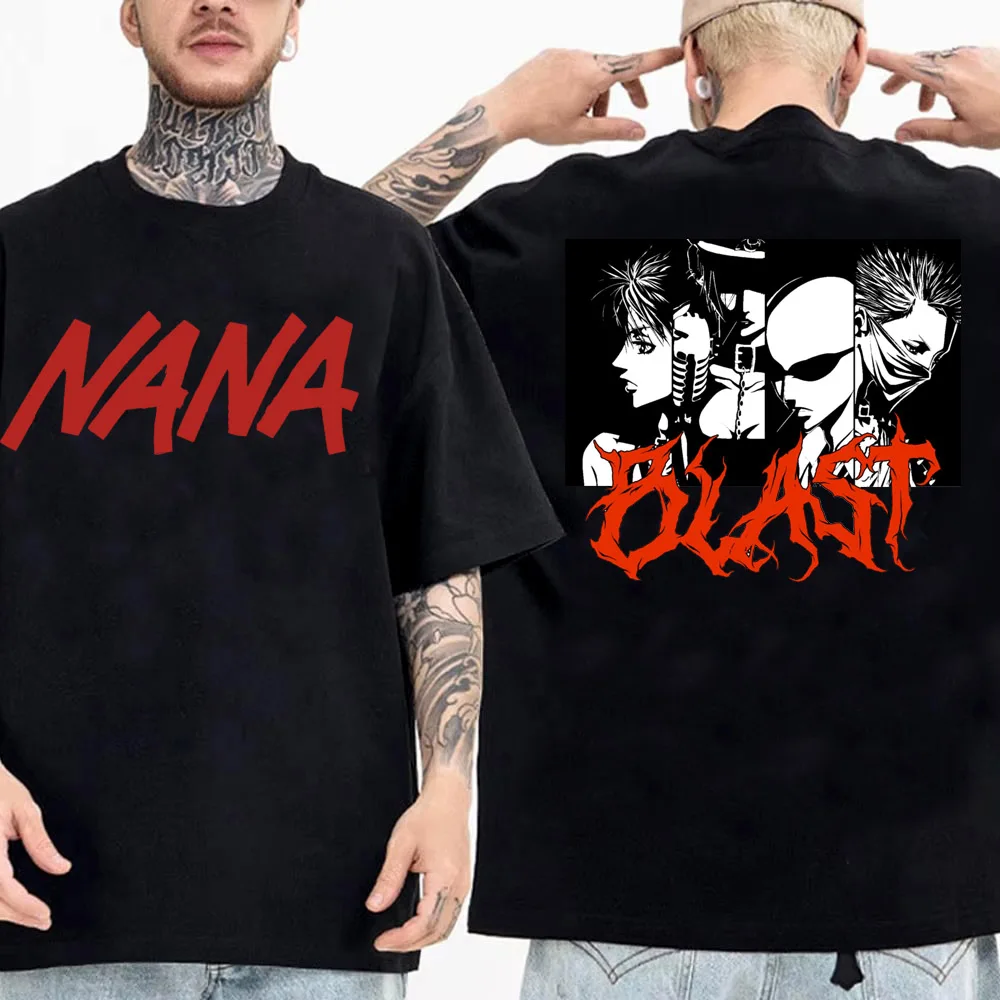 Anime Nana Osaki 인쇄 만화 애니메이션 티셔츠 남성용 반팔 코튼 고품질 하라주쿠 streetwear 패션 남성 티셔츠