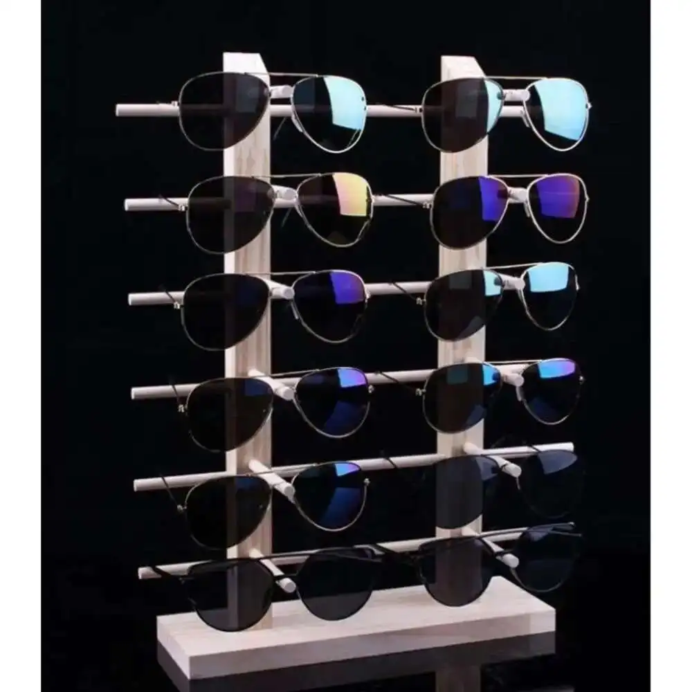 Sale Layers Hot Wood Sunglass Display Rack Shelf Eyeglasses Show Stand Jewelry Holder For Multi Pairs Glasses Showcase