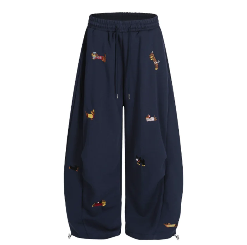 Vêtements urbains créatifs pour femmes, pantalons à jambes droites incurvées, pantalons décontractés décoratifs imprimés, nouvelle collection