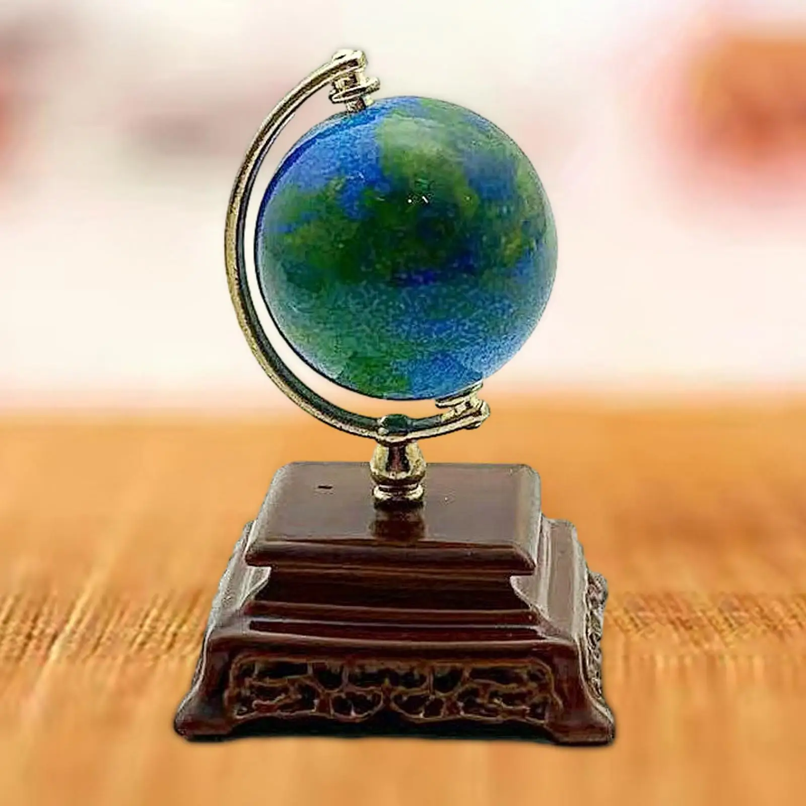 1:12 Dollhouse Globe Model and Base Pretend Play Micro Landscape Scenery Supplies Furniture for Living Room Bedroom Home Decor