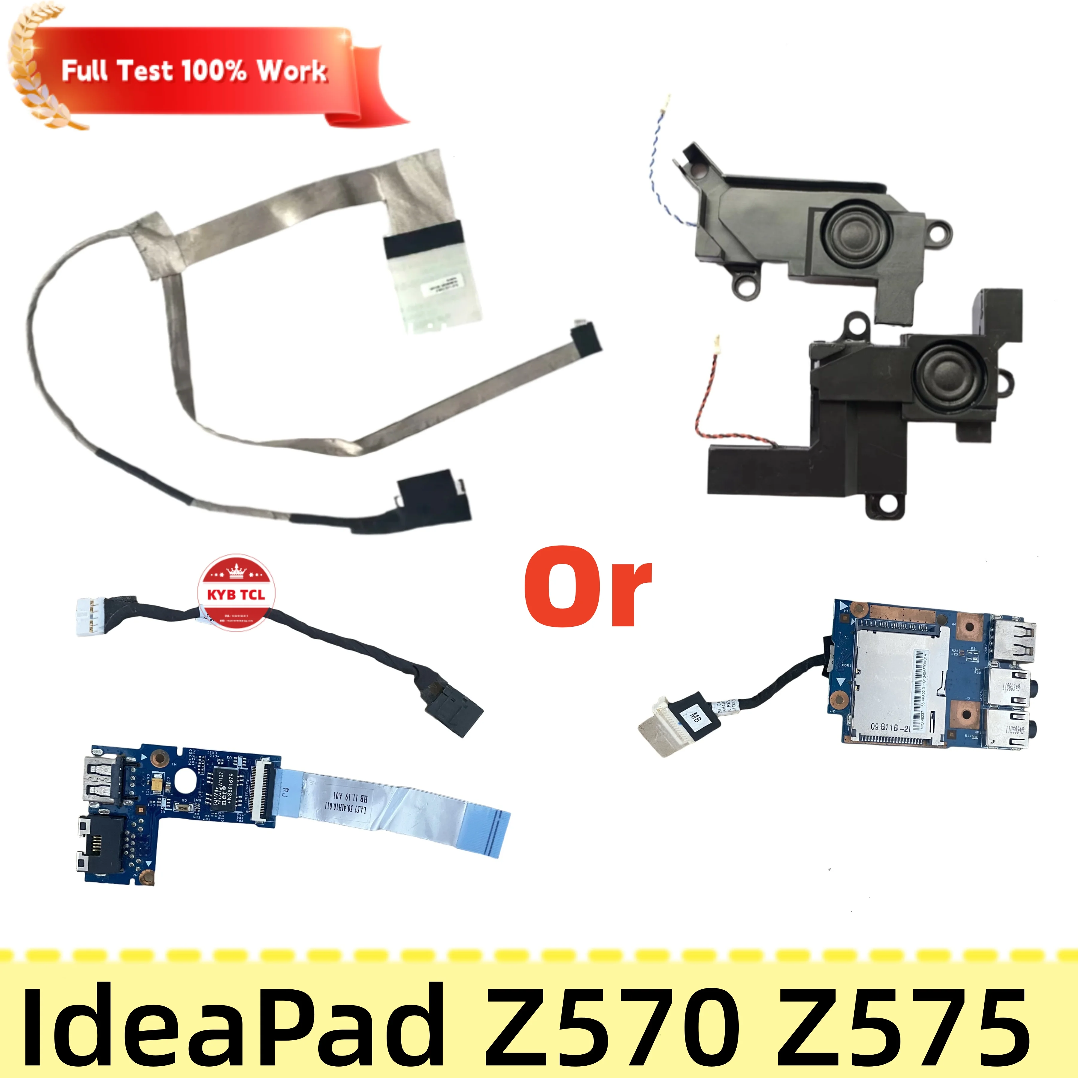 10886-2M 48.4PA04.011 01M 48.4PA05.021 02M 50.4m405.001 Conector de alimentación DC IN, placa de audio USB SD, pantalla LED LCD, cable de vídeo, placa Ethernet USB, altavoces para Lenovo IdeaPad Z570 Z575 10785-1M