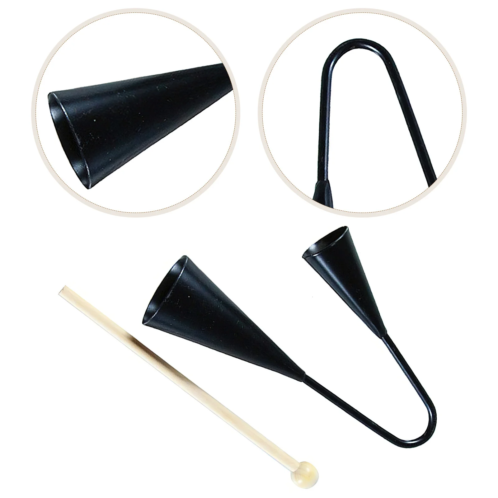 Agogo negro tradicional africano Yoruba Samba instrumento de percusión dos tonos Musical portátil