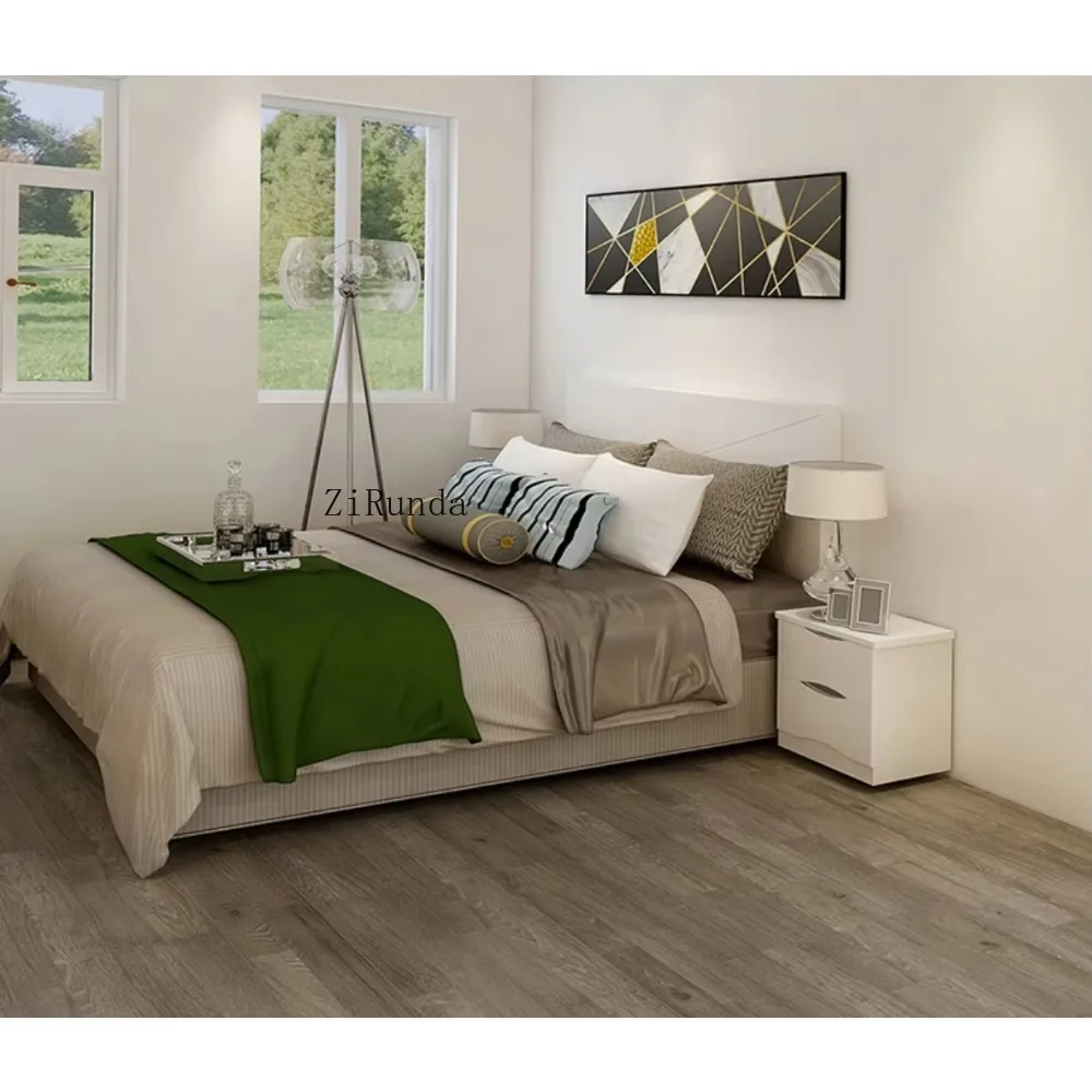 Lantai laminasi dapur HDF antik kuning 8mm modern yang tahan lama dan dapat disesuaikan