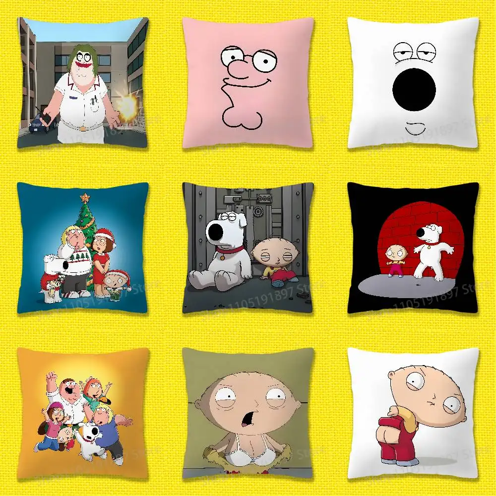 

F-Family Funny Guy Throw Pillow Case For 30x30cm 40x40cm 45x45cm 50x50cm 55x55cm Square Sofa Pillowcase Shell