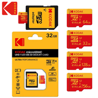 KODAK High Speed Micro SD Card Class10 U3 Memory Card MicroSD 64GB 128GB 256GB SD/TF Flash Card on For Smartphone Tablet Camera