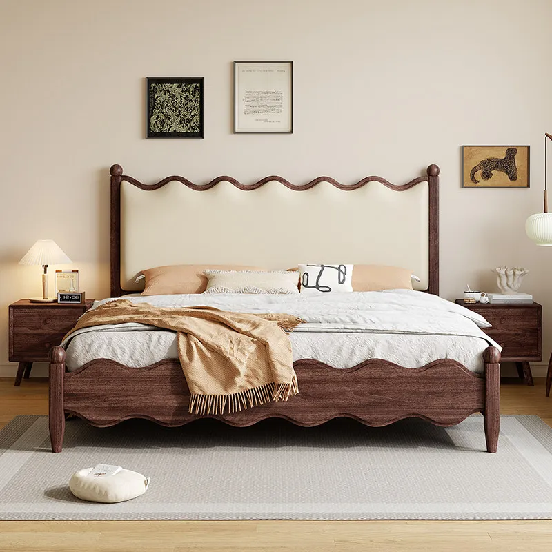 Wooden Princess Bed Bedroom Double Sleeping Children Mobile Luxury Modern Girls Bed Floor Letto Matrimoniale Hotel Furniture