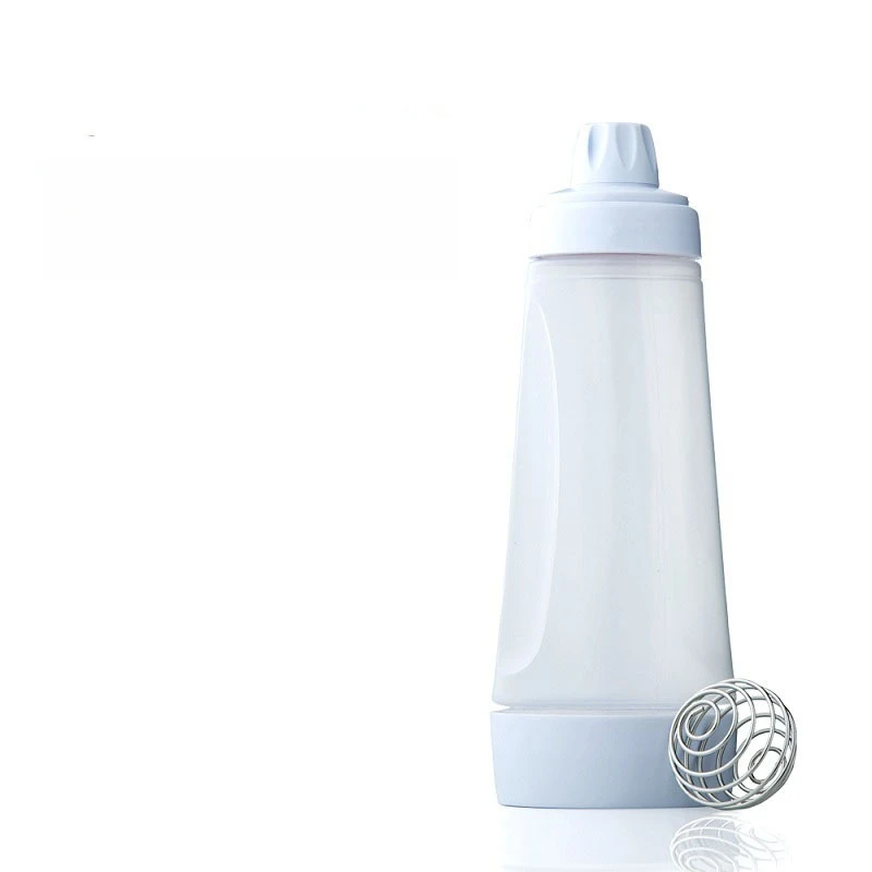 

TV whiskware with graduated hand crank batter mixing bottle batter dispenser