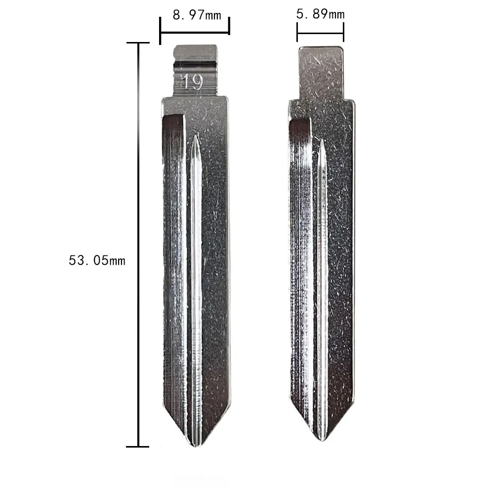 Hoja de llave de Metal abatible sin cortar para Ford Lincoln Mercury en EE. UU., KD Keydiy Xhorse VVDI, controles remotos universales No.19, 10 piezas, FO38