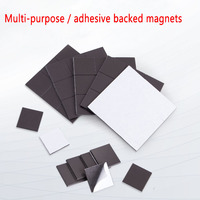 20pcs Square Self Adhesive Magnetic Rubber Flexible Sticky Magnets Disc for DIY Handmade Refrigerator Stickers M20-M35