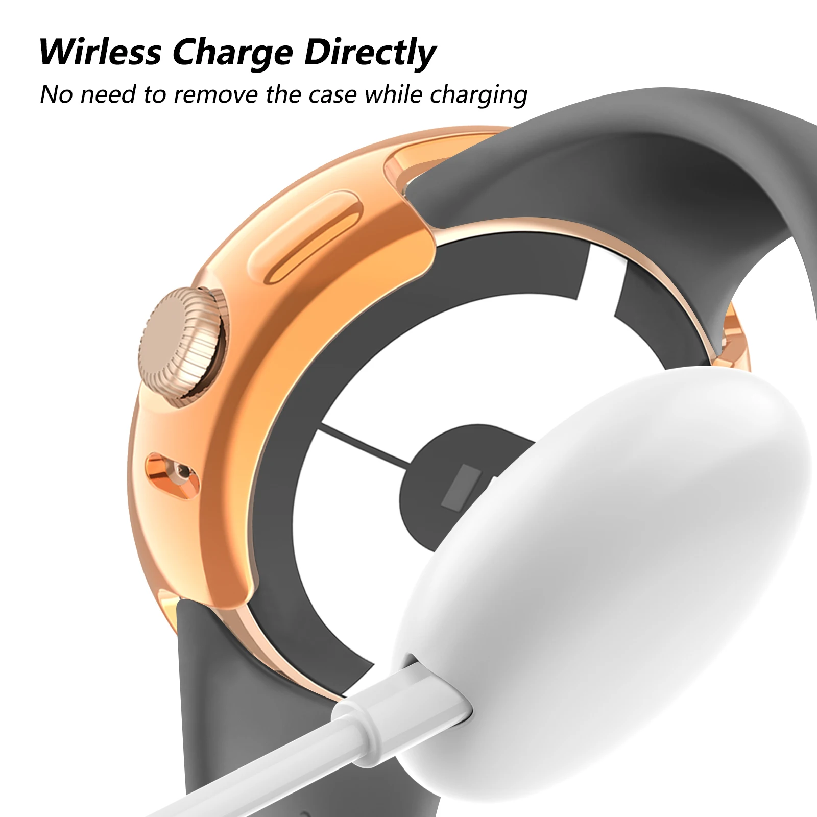 Custodia morbida in TPU per Google Pixel Watch Guscio protettivo a copertura totale per custodie ultrasottili per protezione schermo Google Pixel Watch