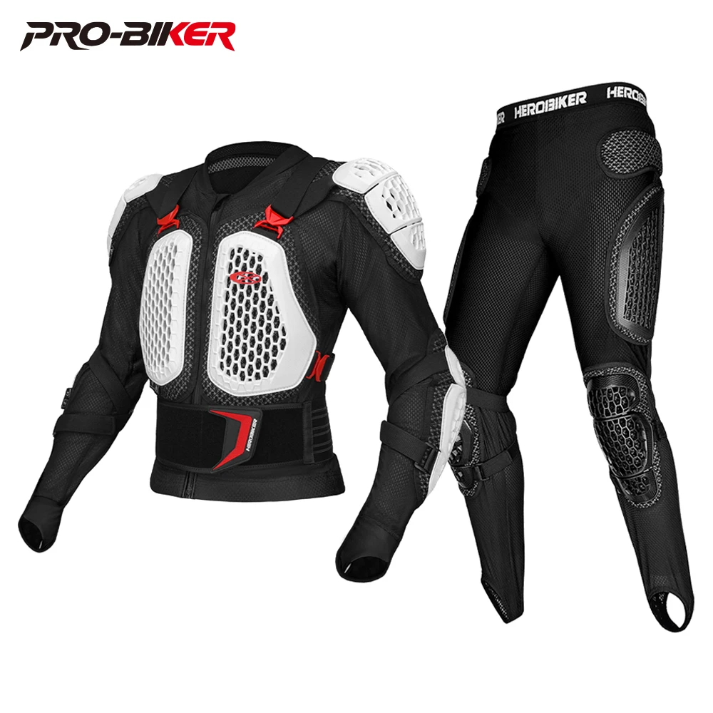 Men's Motorcycle Armor Jackets Anti-Fall Wear-Resistant Motorbike Body Armor Jackets Motocross Riding Clothing Protection M-3XL