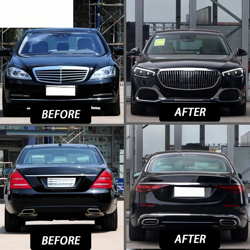 High Quality PP ABS Facelift Body Kit Fit for W221 S-Class 4MATIC Upgrade to W223 2024 Front Rear Exterior Tuning Modification