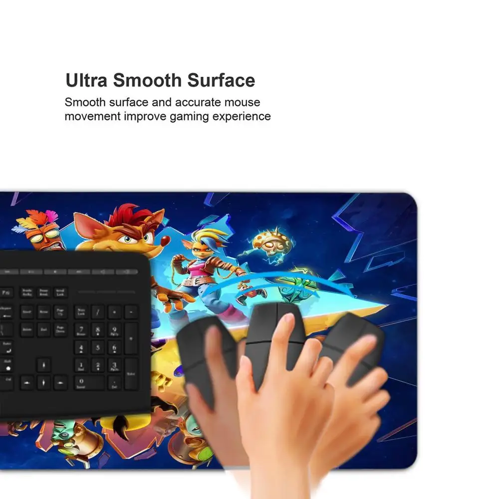 Anime Crash Bandicoot 4 Mouse Pad Keyboard Mousepad lauge 1200X600 mm Desk Mat PC Gamer Office Carpet Home Table pad