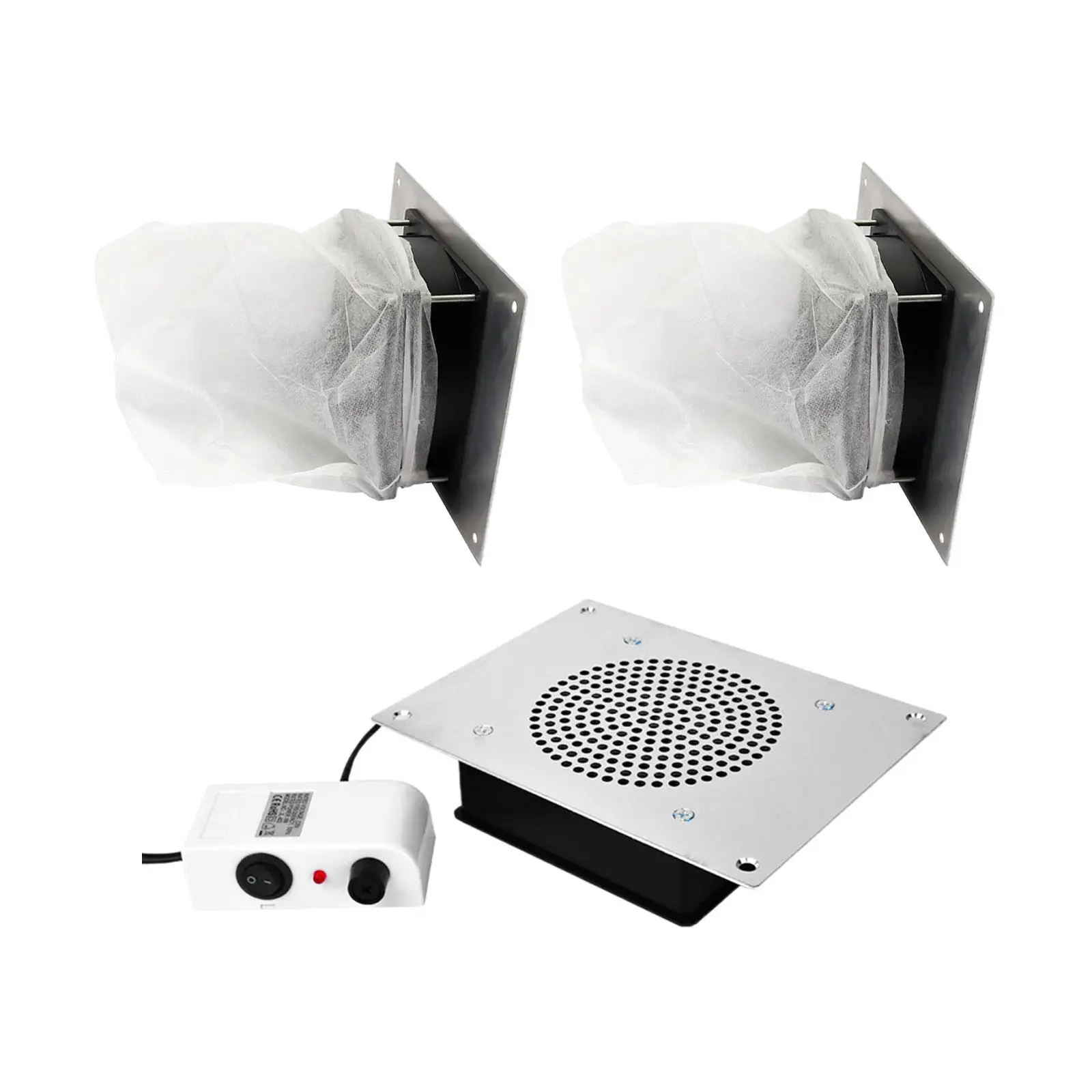 Strong Power Nail Dust Collector Electric Manicure Tool Aluminum Alloy Vacuum Fan for Dust Removal Salon Use