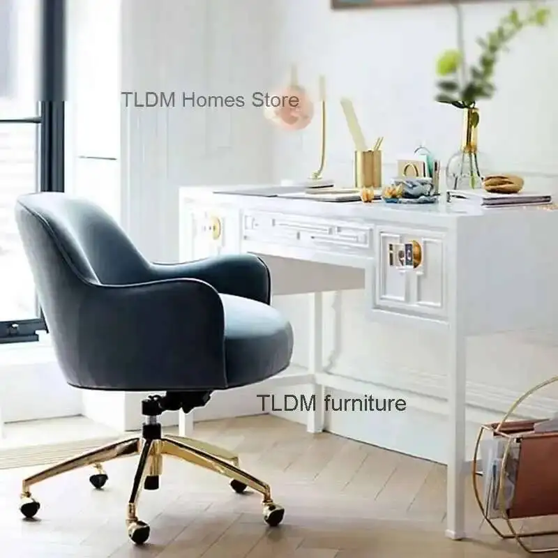 Cushion Furniture Sponge Flannel Armchair Nordic Office Office Home Backrest Computer Chairs Chair Modern Lift Swivel Game Chair
