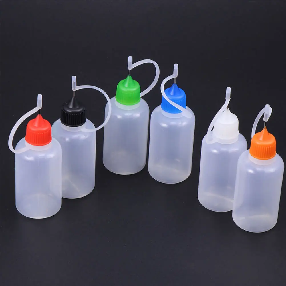 25Pcs Needle Mouth Paint Squeeze Bottles Lightweight Pigment Glue Containers Easy-Squeeze Transparent Storage Bottles for Art