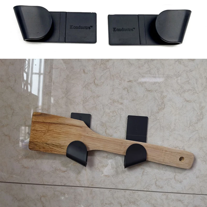 2pcs Pot Lid Holder Stand Wall-Mounted Hanging Holder For Pan Pot Cover Self-Adhesive Kitchen Storage Rack Organizer Wholesale