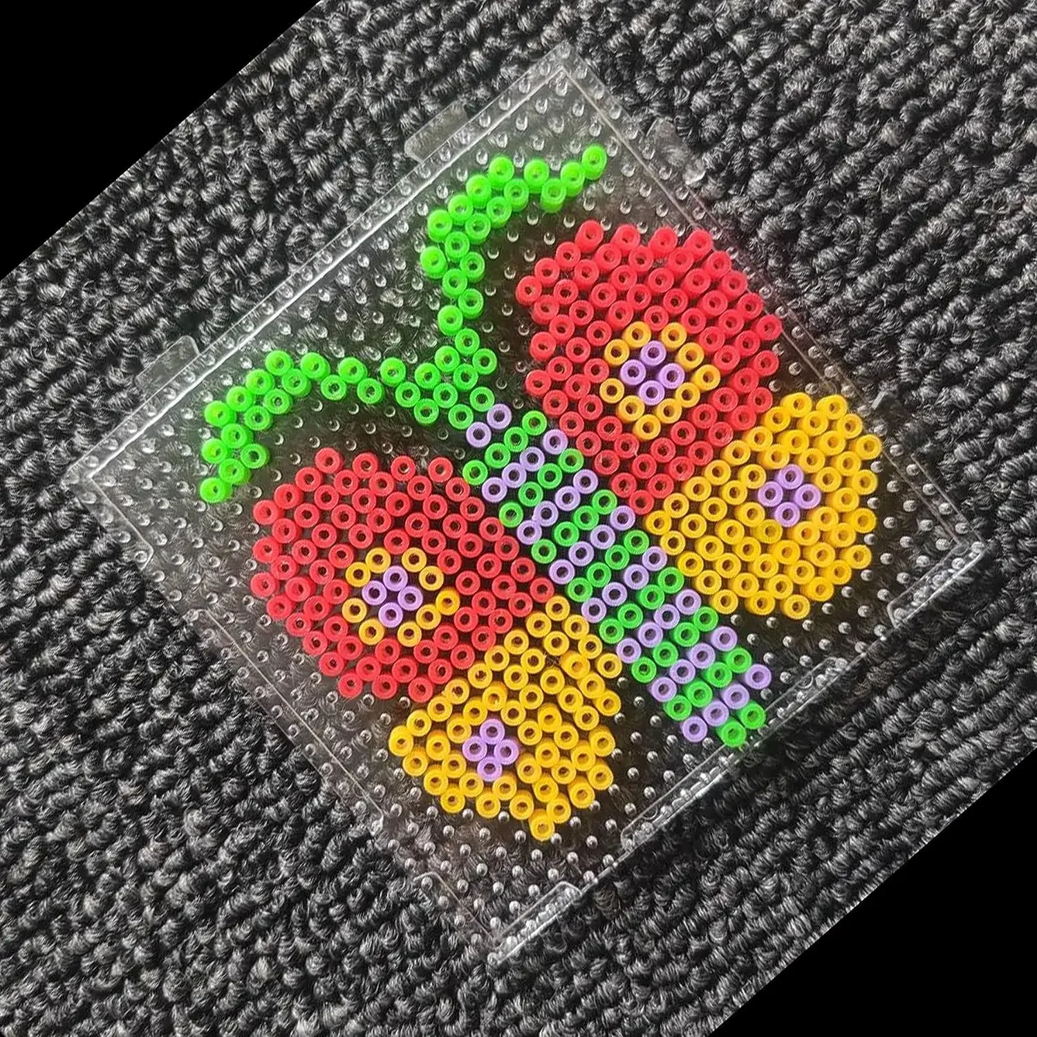 Kit de cuentas de fusibles, 900 Uds., 10 colores, 5mm, mini kit de cuentas de fusibles, juego de manualidades de cuentas de hierro, incluye y pinzas para artes de clase de colores