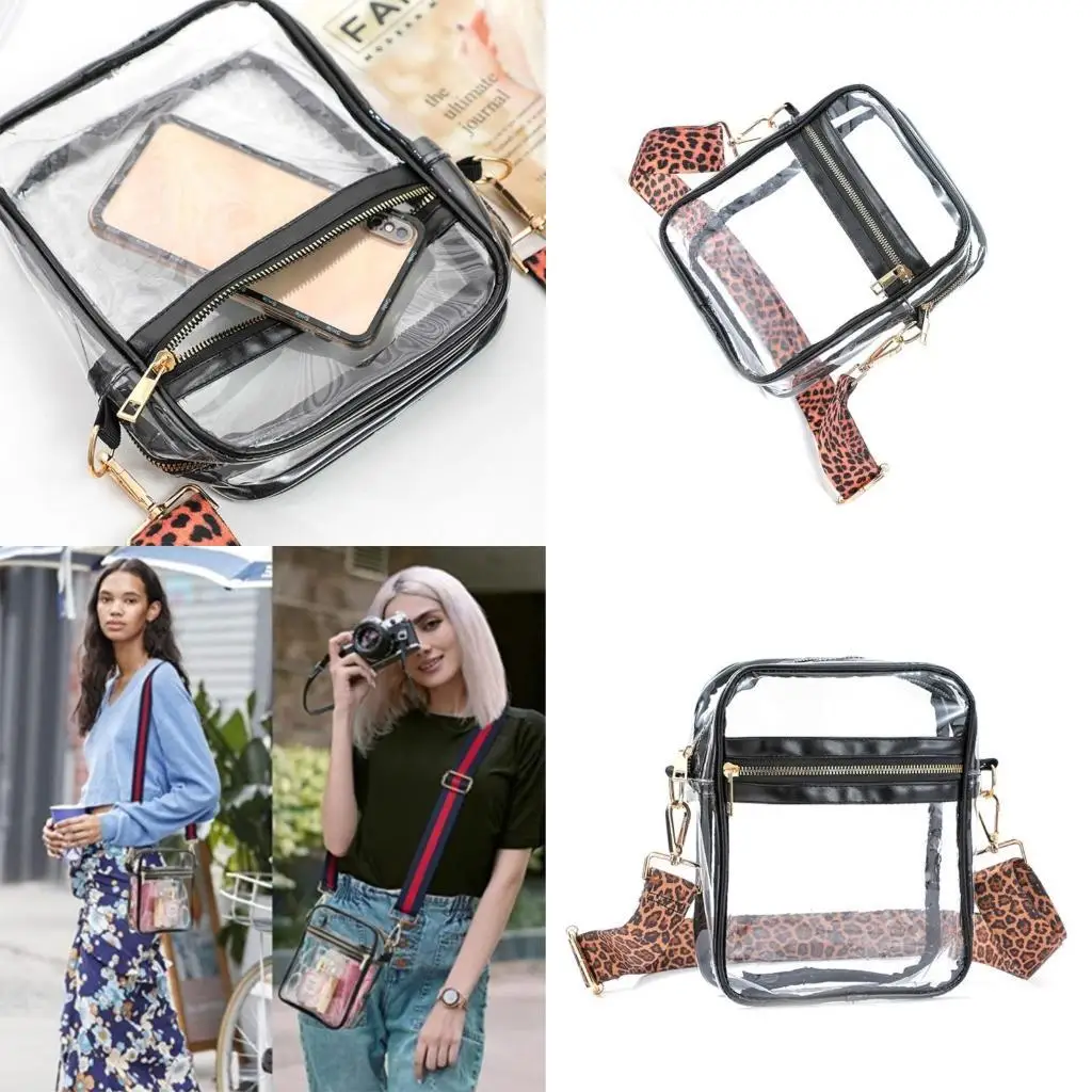 

Y1UC Clear Zipper Purse Handbag Small Square Phone Bag Lightweight Shoulder Bags