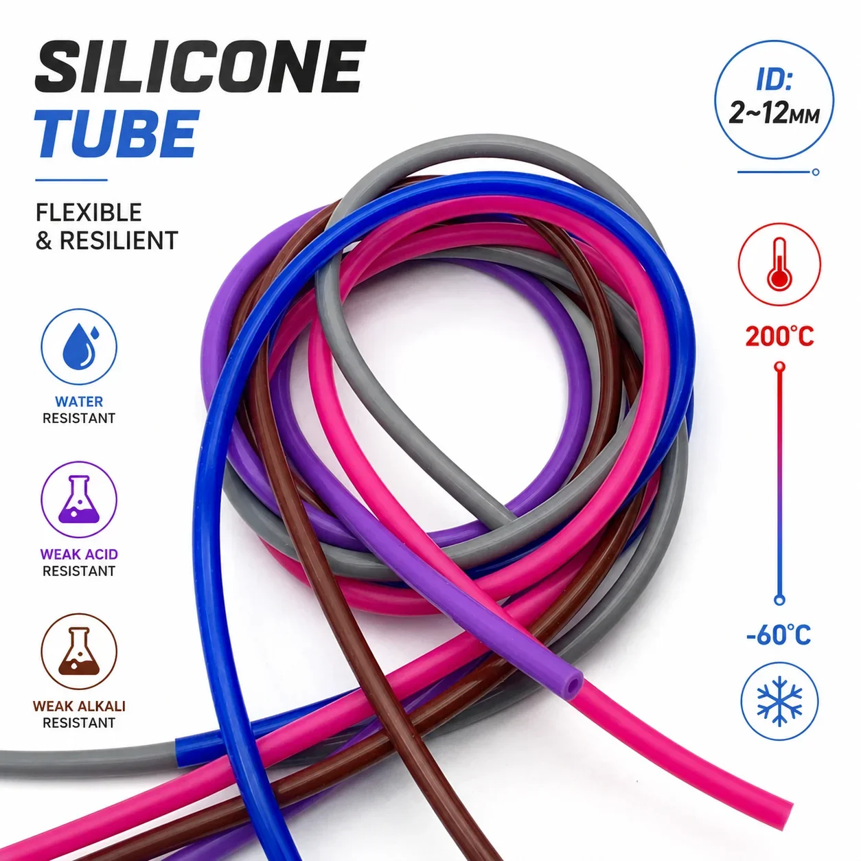 Food Grade Silicone Tubing Inner Diameter 2/3/4/5/6/8/10/12mm Coffee Machine/beverage Equipment Matching Tube