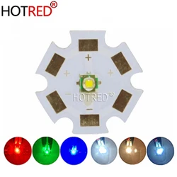 10pcs  XPE XP-E R3 3535 SMD 1W 3W LED Emitter Diode Neutral White Cool White Red Green Blue Royal Blue LED with heatsink