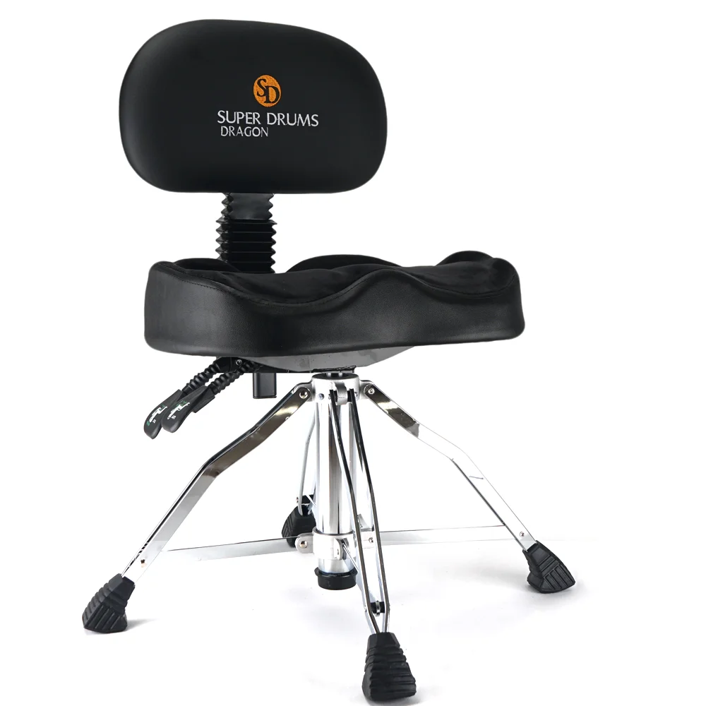Four-legged Big Backrest Air Lift Drum Throne with Extended Ergonomic Seat Surface