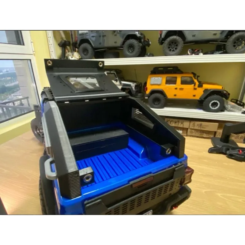 For 1:7 CK5812  Rlaarlo JK07 Integrated Printing Camping Rear Trunk No Exposed Screws Direct Fit Body Shell RC Car Upgrade Parts