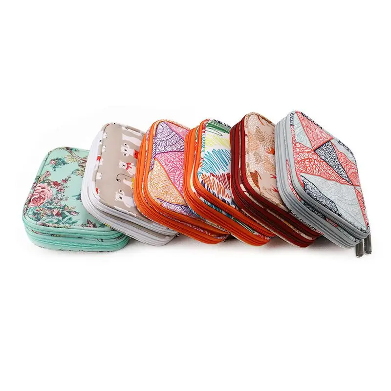 Imagem -02 - Bolsa de Armazenamento de Lápis Colorido Artesanal Dupla Camada Caixa de Ferramentas Faça Você Mesmo Bolsa Escolar Bolsa Organizando Papelaria Caixa