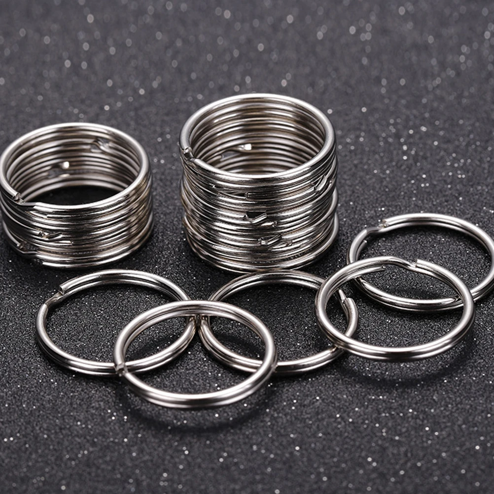 

24pcs Gold Key Ring Metal Split Part Flat Detachable Keychain Quick Release For Diy Car Keys Silver Round Chains Craft Jewelry