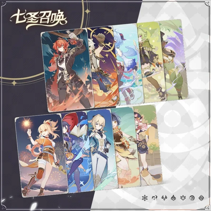 Nowa gra Genshin Impact Cosplay Genius Invokation TCG Tarots Card 32Pcs Tarot Board Anime Props Play Characters Cards Full Set