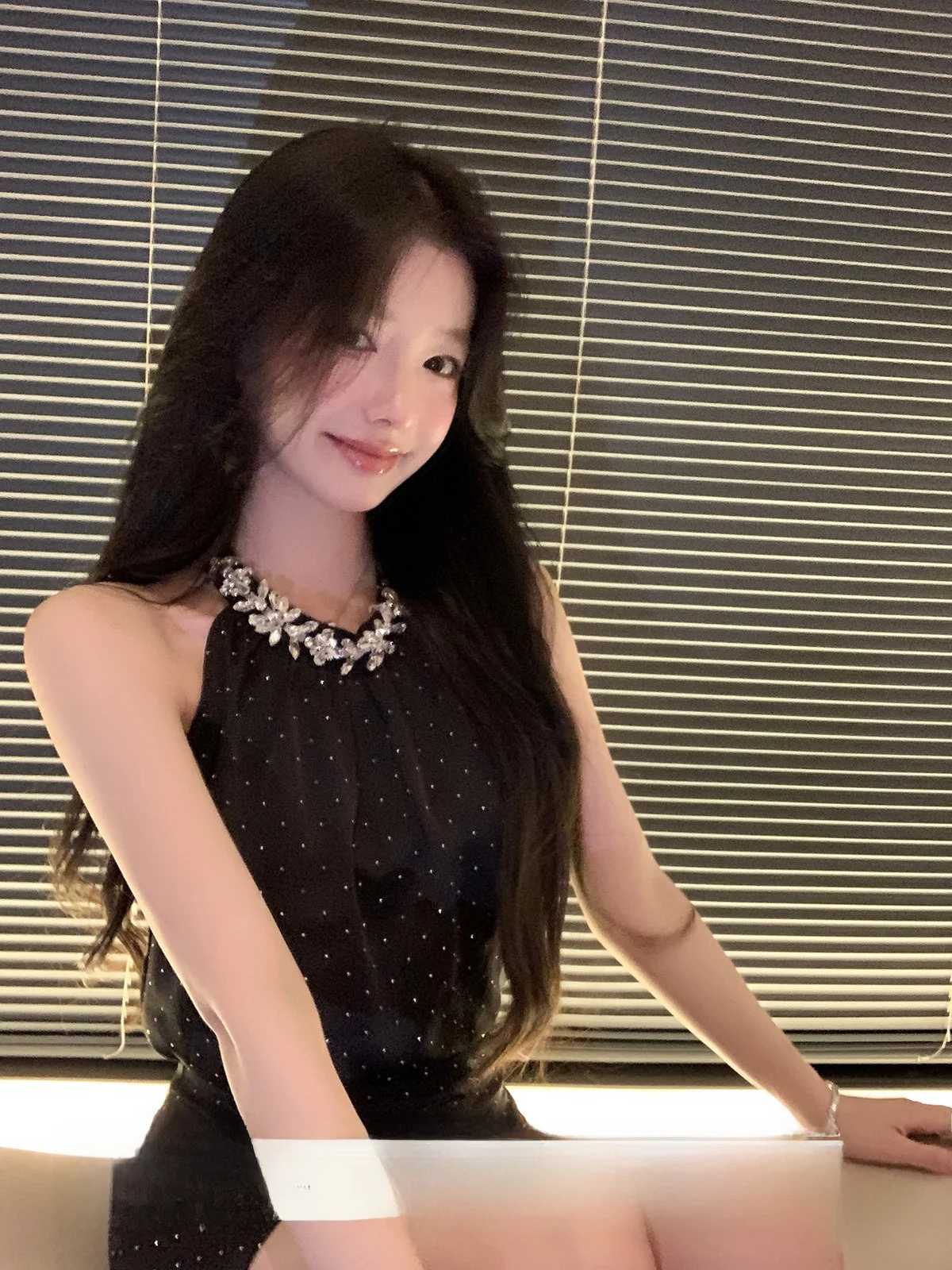 

Yoyozhang Zhang Yuyu Star River Dr Diamond Embedded Nelace ort Skirt Two-Piece Set Women's Faion Summer Outfit